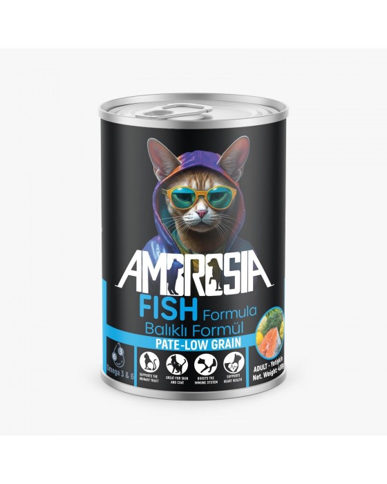 Ambrosia 24'lü Balık Etli Pate (PÜRE) Yetişkin Kedi Maması