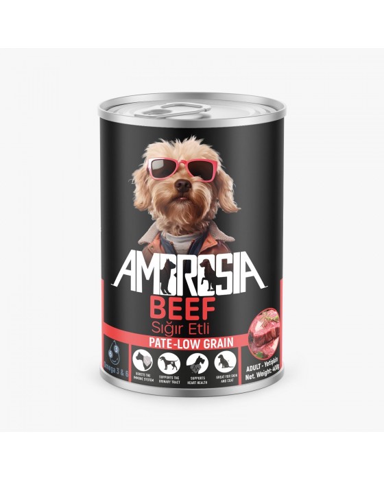 Ambrosia 24'lü sığır Etli Pate (PÜRE) Yetişkin Köpek Maması